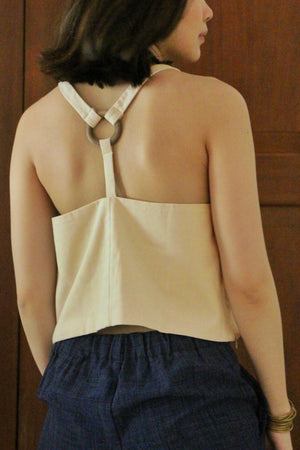 Anillo Crop Top in Sand
