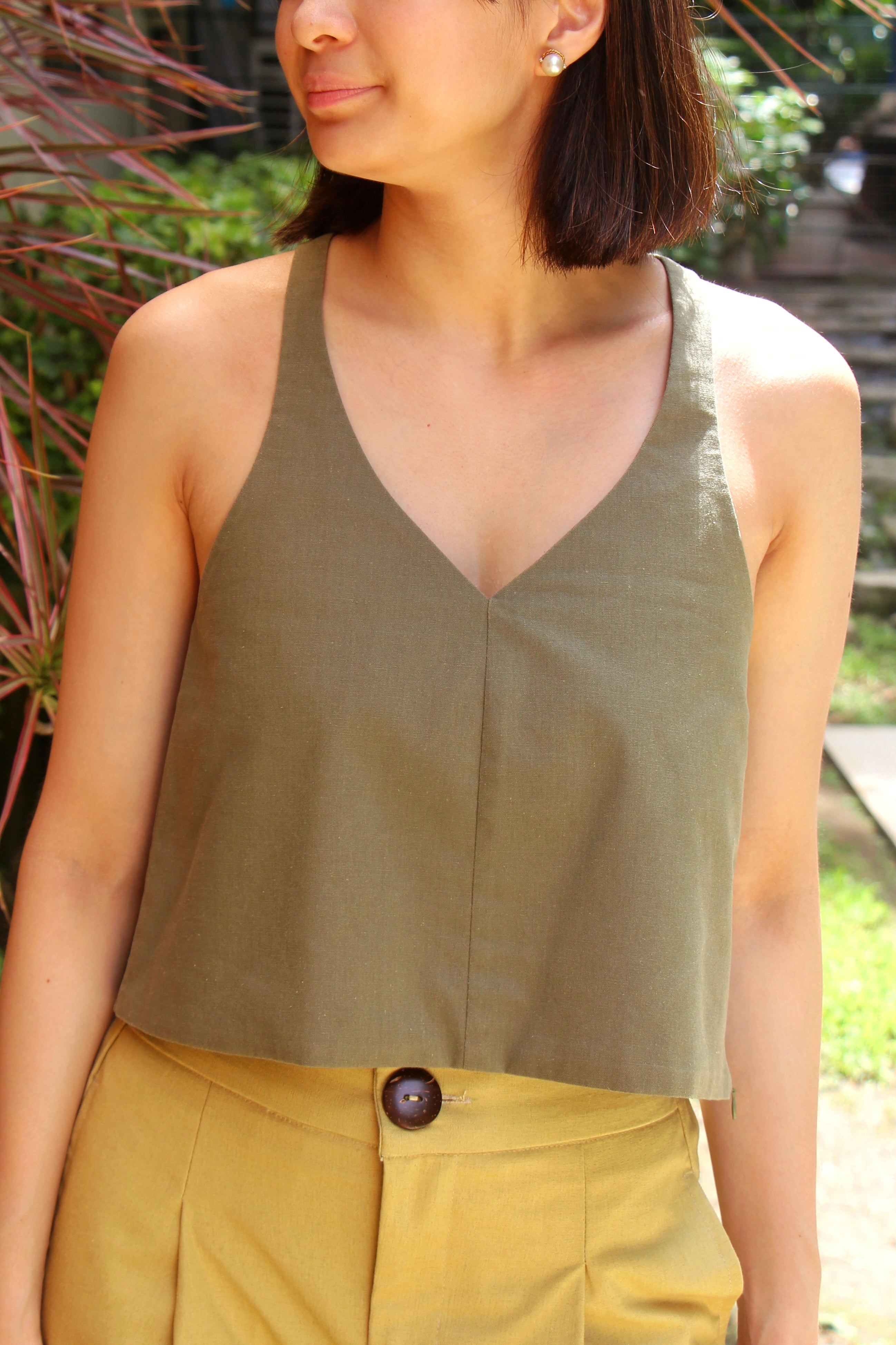 Anillo Crop Top in Olive